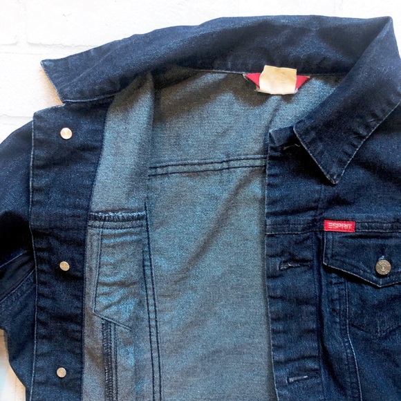 Vintage Esprit Denim Jean Jacket with blue sparkle - Picture 10 of 11